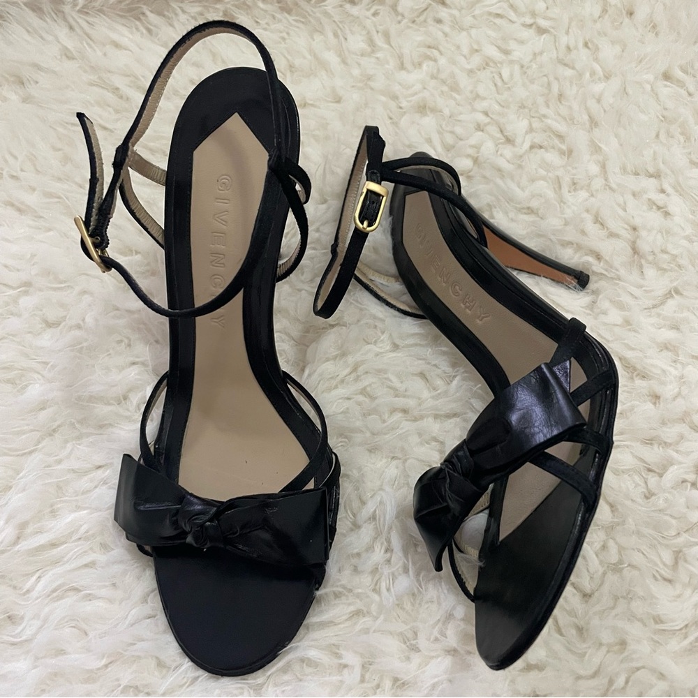 Givenchy Black Strap Heeled Sandals Size 7 - Picture 2 of 16